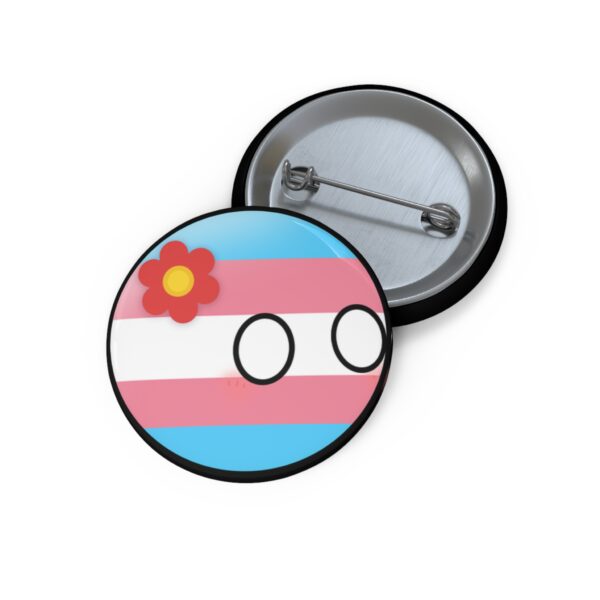 Customizable Pride Transgender Pin Buttons, Unique Badge, LGBTQ+ Accessories, Floral Design, Gift for Friends, Trans Button Pins