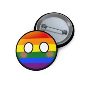 Rainbow Flag Pride Custom Pin Buttons, LGBTQ+ Buttons, LGBT Gift for Friends